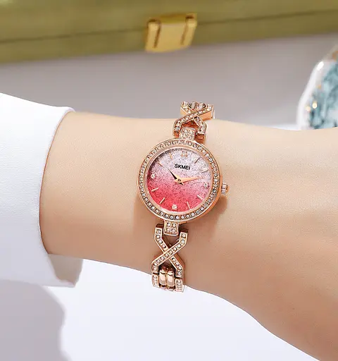 Наручний годинник жіночий 2001RD Red Skmei acs0030413 - фото 4