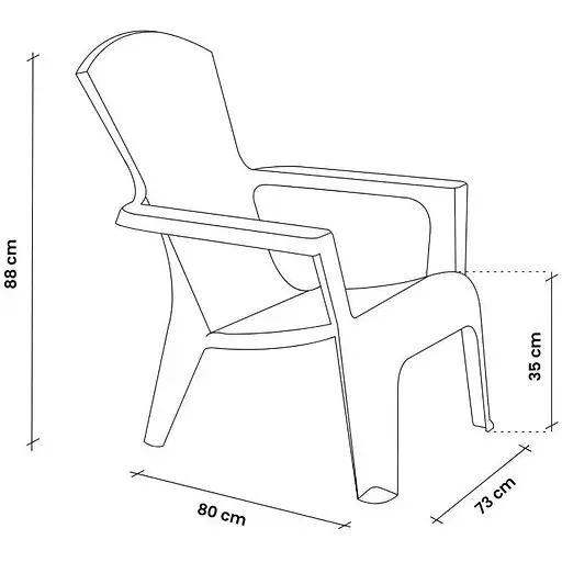 Стілець садовий пластиковий Bica Maryland сіро-бежевий - фото 4