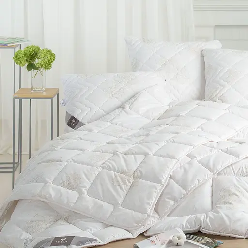 Ковдра Ideia 4 Сезона зима-літо Антиалергенне волокно Дві ковдри троянда 175х210см (8-9562*002) - фото 6