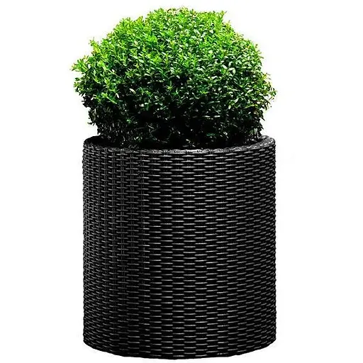 Горшок для цветов Keter 39 л Cylinder Planter Large серый