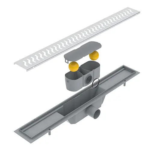 Душевой канал Volle с решеткой Волна 600 мм 90-22-603 - фото 5