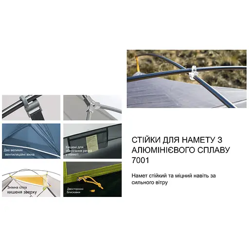 Намет Naturehike Mongar UL NH19M002-J двомісний ультралегкий темно-синій - фото 11