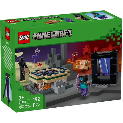 Конструктор LEGO Minecraft Подорож до Нижнього світу та Порталу до Краю 192 деталі (21584)
