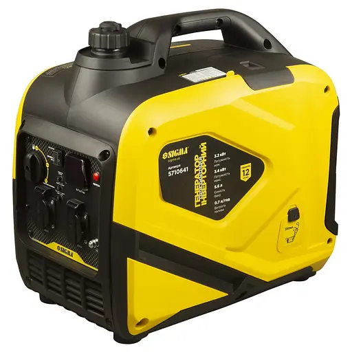 Генератор інверторний SIGMA 3.2/3.4 кВт, однофазний, ручний запуск (5710641) - фото 1