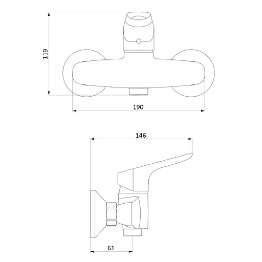 Смеситель для душа DAMIXA Origin Bit (772000000) - фото 8