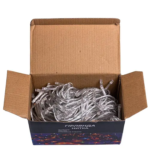 Новогодняя гирлянда комнатная нить GarlandoPro 22 м 220 LED белый провод Желтый свет W220LED22MWY - фото 5