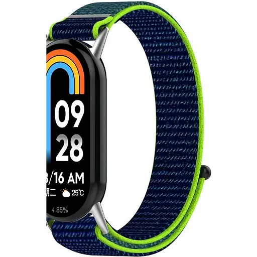Ремінець DK CDK для Xiaomi Mi Smart Band 9 Nylon Sport Loop (018018) (blue / green) - фото 3