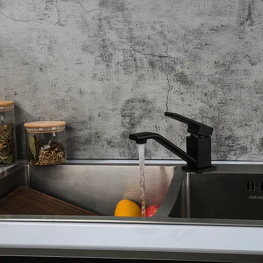 Смеситель для кухни черный Gappo 1/8 G4517-6 Черный матовый - фото 2