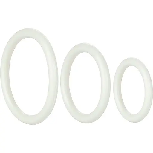 Ерекційне кільце CalExotics Tri-Rings 3 шт білий - фото 1