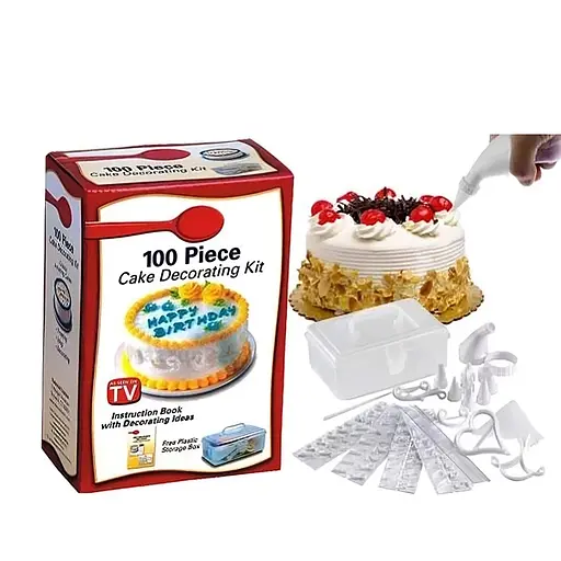 Набор для украшения и декорирования тортов Cake Decorator 100 предметов, Kitchen Master Белый 86392 - фото 1