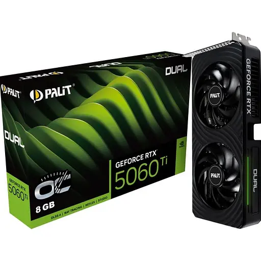 Відеокарта Palit RTX 5060 Ti 8GB Dual OC (NE7506TT19P1-GB2062D) (GDDR7, 128 bit, PCI-E v5.0 x8) - фото 8