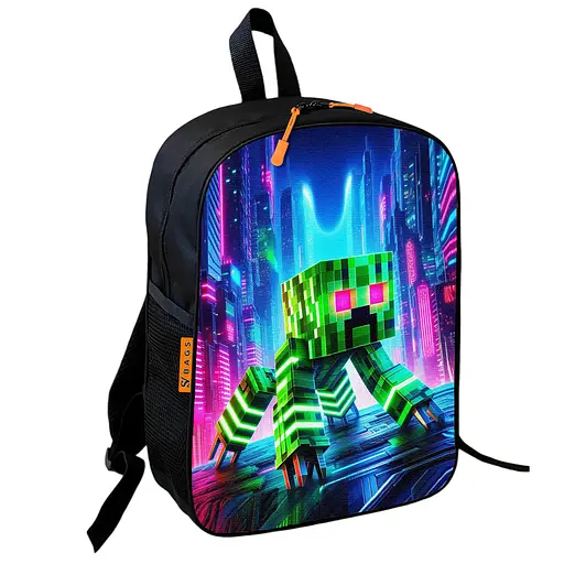 Рюкзак школьный детский Майнкрафт Крипер «Minecraft» 36х27 см для мальчика (01169)