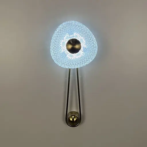 Вишукане декоративне латунне бра з імітацією квітки Арт. W 075 AB Line F - фото 9