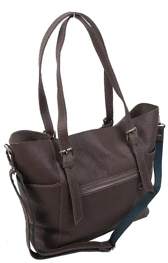 Женская кожаная сумка с двумя ручками Borsacomoda 28х33х11 см sum0024067 - фото 6