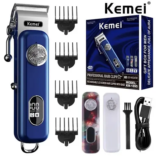 Машинка для стрижки волосся Kemei Km-1895 для барберів - фото 6