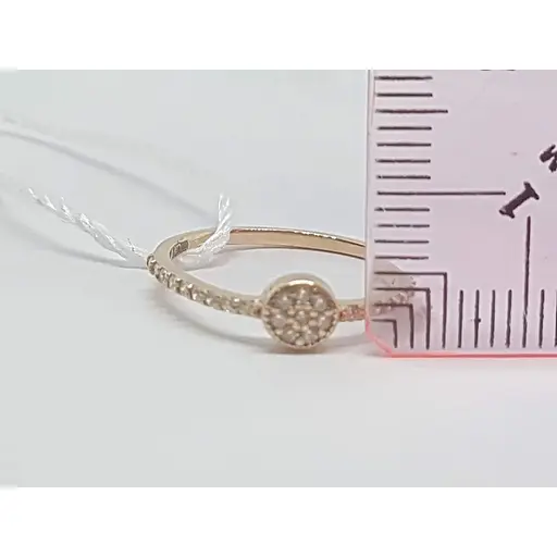 Золоте кільце Родинні коштовності з фіанітами. 11110467 16,5 - фото 5