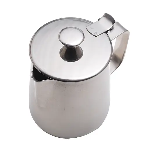 Молочник із нержавіючої сталі з кришкою KM 4385 – 350 мл, Kamille Сріблястий 87475 - фото 5