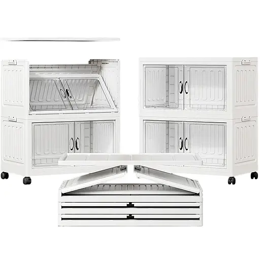 Комод Домівка WN-9-2 2 яруса на колесах білий (000033527) - фото 1