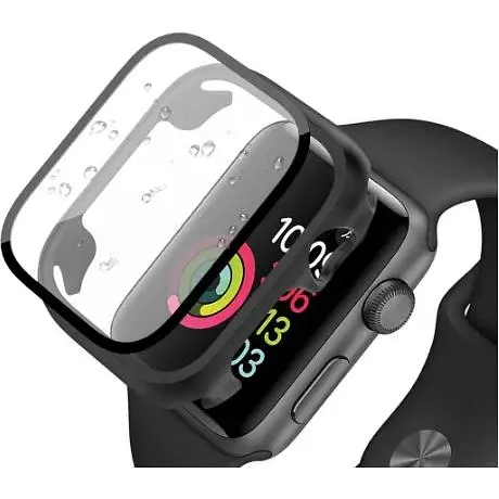 Чехол-накладка DK CDK Пластик Soft-Touch Glass Full Cover для Apple Watch 40mm (015071) (black) - фото 5
