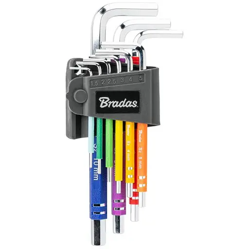 Набір шестигранних ключів Bradas HX 1,5-10 мм, 9 шт довгі (DIY-HKH62-LO/B) - фото 1