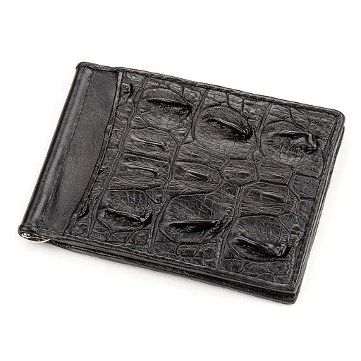Зажим из натуральной кожи крокодила Crocodile Leather 12х 8.5 см acs0032266 - фото 1