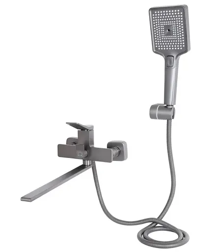 Смеситель для ванной Qtap Presto с душевым гарнитуром Graphite QTPRE2601GRP45583 - фото 2