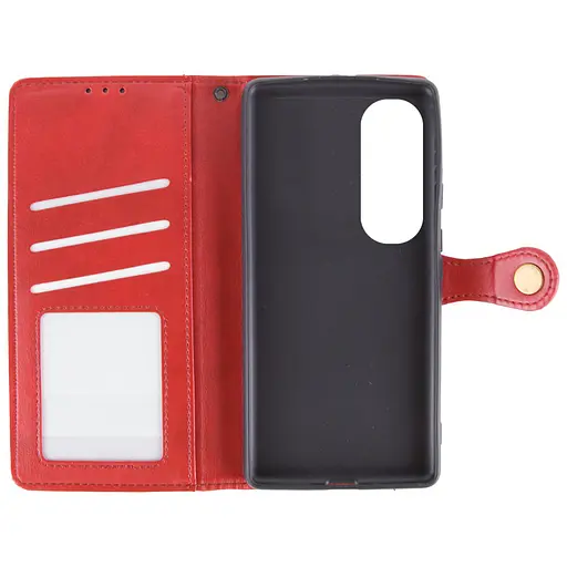 Кожаный чехол-книжка Getman Gallant (PU) для Oppo A60 4G Красный - фото 6