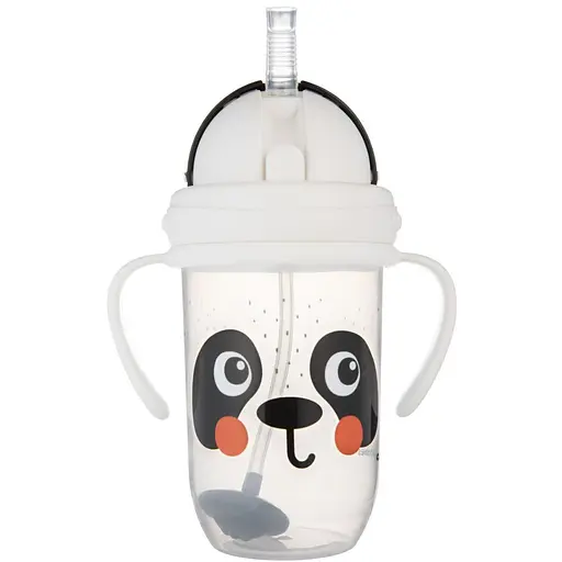 Кружка непроливайка Canpol babies BabiesBoo с трубочкой и утяжелителем 270 мл панда (56/617_whi)