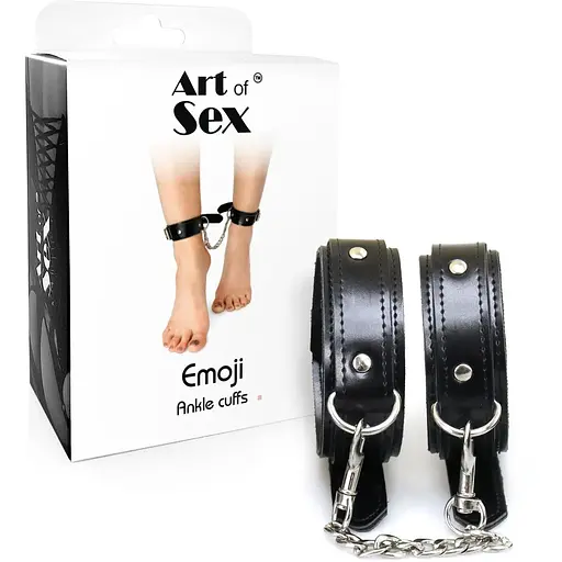 Поножі з екошкіри Art of Sex - Legcuffs Emoji - фото 3