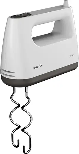 Міксер AIWA TeSaberu AHX-600 ручний 450Вт/ 5 швидк./ TURBO/ білий - фото 2