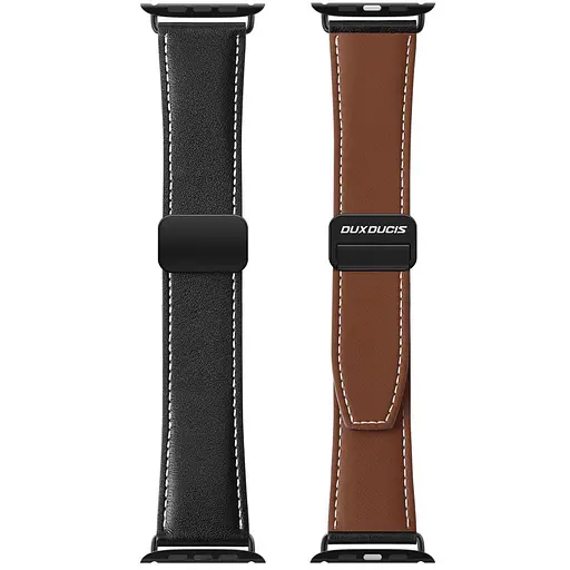 Ремешок Dux Ducis Genuine Leather для Apple Watch 38/40/41/42mm(ser.10) Black - фото 2