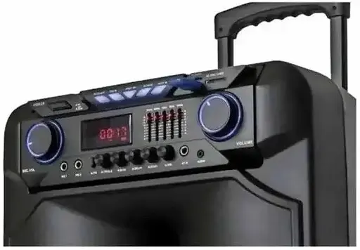 Портативная колонка ZPX ZXX-1011 с 2 микрофонами и пультом Акустическая система 800Вт RGB подсветка Черный - фото 2