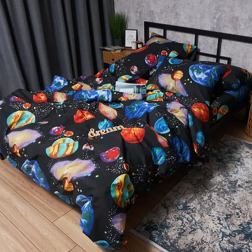 Пододеяльник Moon&Star Бязь Gold Люкс Universe Magic Двуспальный 175x210 см - фото 3