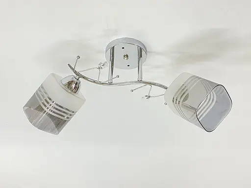 Стельова люстра на 2 плафони 91186B/2 хром