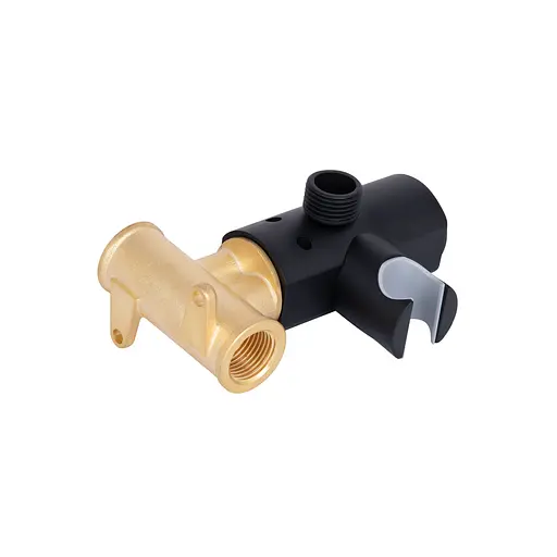 Набір гігієнічного душу прихованого монтажу Qtap Slavonice округлий QTSLA262BLM45917 Black matt, Чорний матовий - фото 5