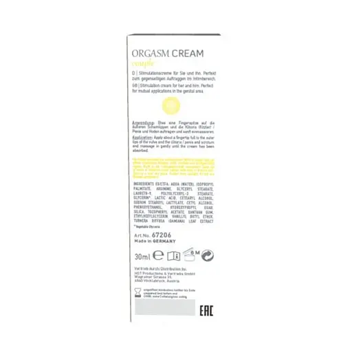 Возбуждающий крем Shiatsu Orgasm Cream 30 мл - фото 3
