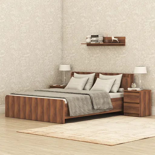 Кровать двуспальная MebelStar Нео 160x200 см Дуб янтарный (MBS-1139) - фото 1