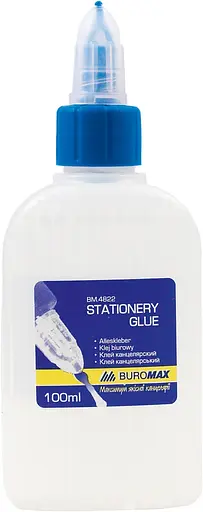 Клей канцелярський, 100 мл, ковпачок-дозатор, 5 шт. в упаковці