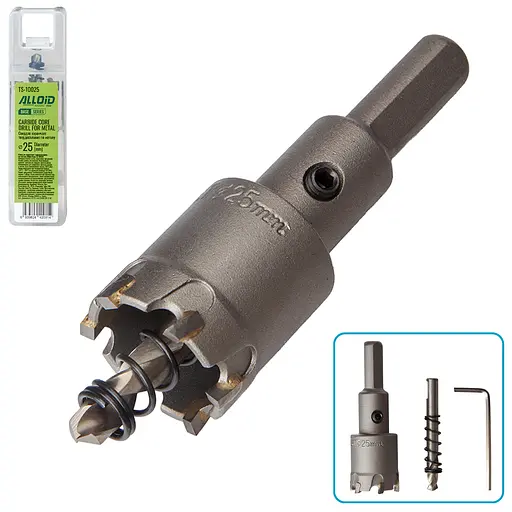 Сверло корончатое Alloid Building Tools твердосплавное по металлу 25 мм (TS-10025) - фото 2