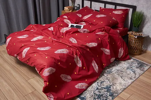 Комплект постільної білизни Moon&Star Бязь Gold Люкс Lipstick King Size 220x240 наволочки 2х50х70 - фото 2