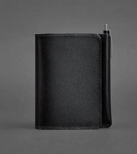 Кожаное портмоне 2.0 черное Краст - фото 1