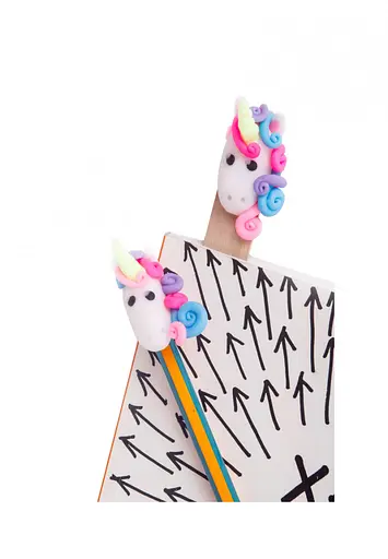 Дитячий набір для ліплення з полімерної глини "Закладки Єдинороги" (ПГ-005) PG-005 закладки для книги - фото 2