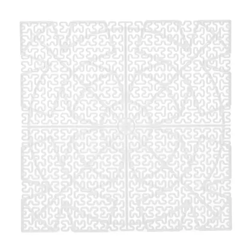 Дренажний килимок підкладка для сироробства сиру полімерний білий 20х20 см, Kitchette Білий 85283 - фото 1