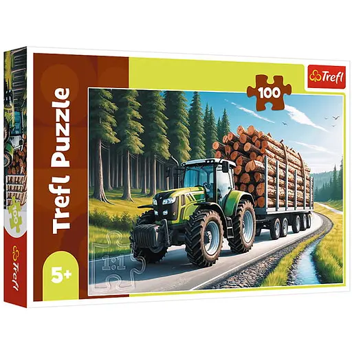 Пазл Trefl Лесной трактор 100 эл. (16493) - фото 1
