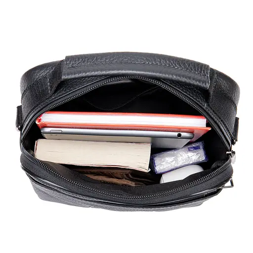 Кожаный мессенджер мужской Vintage 20х25,5х5,5 см sum0013959 - фото 7