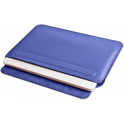Чехол-карман WiWU Skin Pro Geniunie Leather Sleeve Case для MacBook Air 15" (2023-2025) Navy Blue [133315] - фото 2