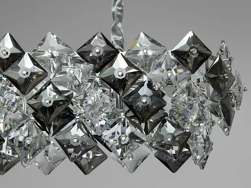 Неймовірно красива новинка кришталева люстра витягнутої форми, 10 ламп - фото 4