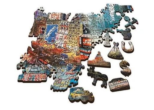 Пазл Trefl деревянный фигурный Нью-Йорк США коллаж 1000 эл. (20147) - фото 3