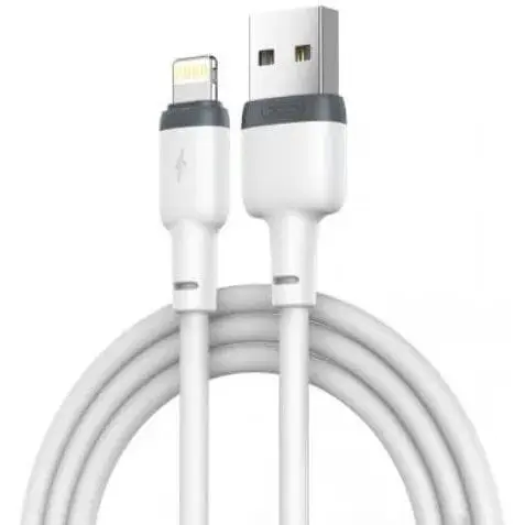 Кабель XO NB208 Liquid Silicone Data Lightning Cable Білий