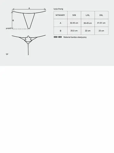 Сексуальні стринги Obsessive Luiza L/XL чорний - фото 4